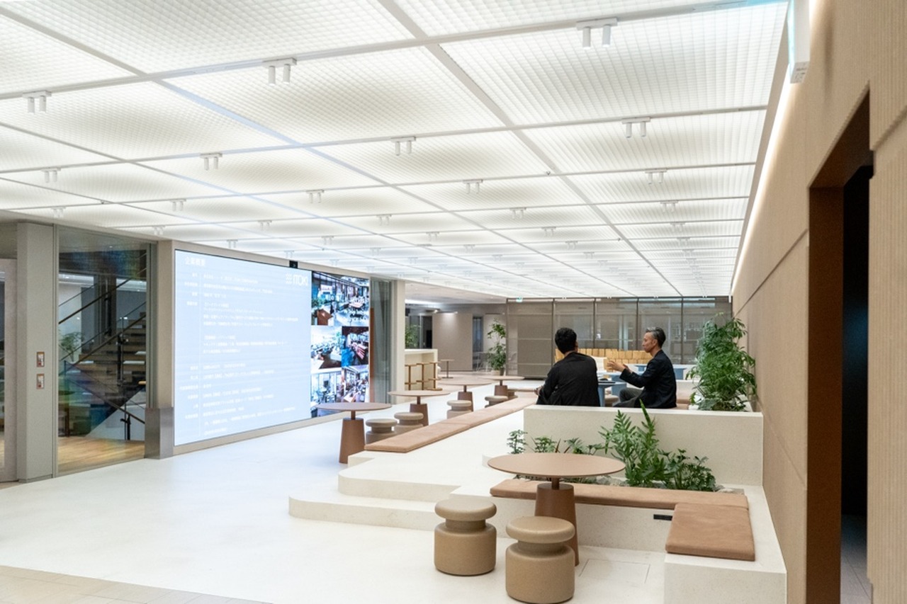Creating a Two-Way Communication Space by Harnessing a Large LED on the Office Floor